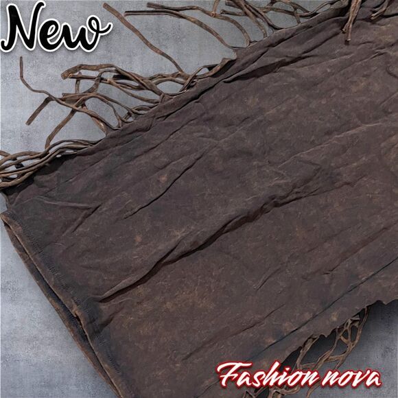 New NWT Fashion nova Sahara Mineral Wash Maxi Skirt - Brown - Small - Picture 6 of 9